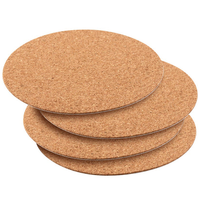 200 PCS Round Self Adhesive Cork Coasters Bulk, 4 Inch Cork Pads Tiles for DIY Crafts, Home Bar, Table Protection (100mm, Brown)