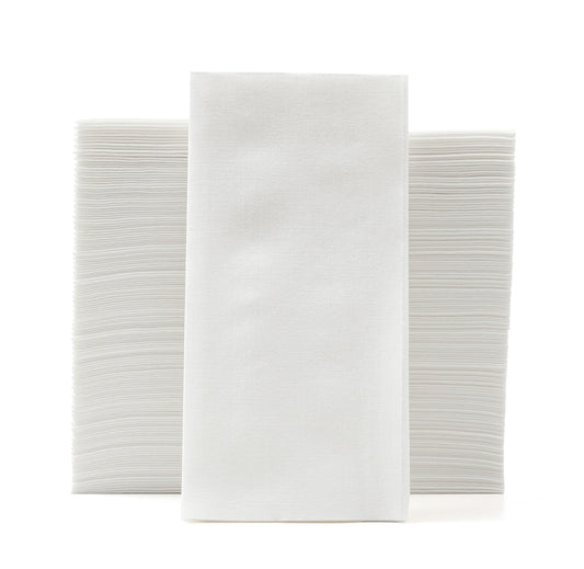 PEACHICHA Disposable Bathroom Hand Towels Linen Feel Guest Towel White Paper Hand Napkins for Weddings, Parties, Soft, Absorbent Paper Hand Towel Total 100 Pcs