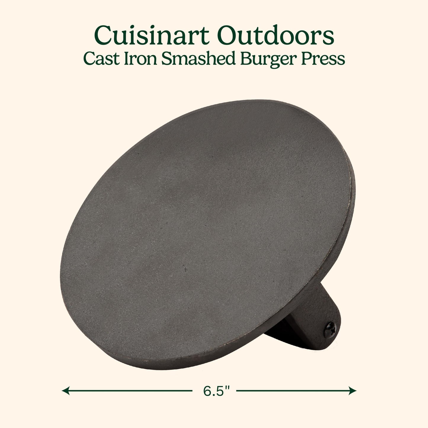 Cuisinart Smash Burger Press, Cast Iron, Heat Resistant Handle (CISB-111C)