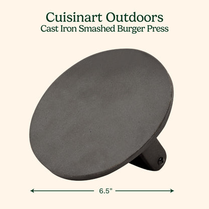 Cuisinart Smash Burger Press, Cast Iron, Heat Resistant Handle (CISB-111C)