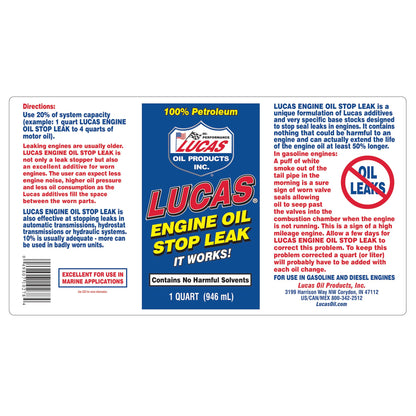 *Engine Oil Stop Leak/12x1/Quart