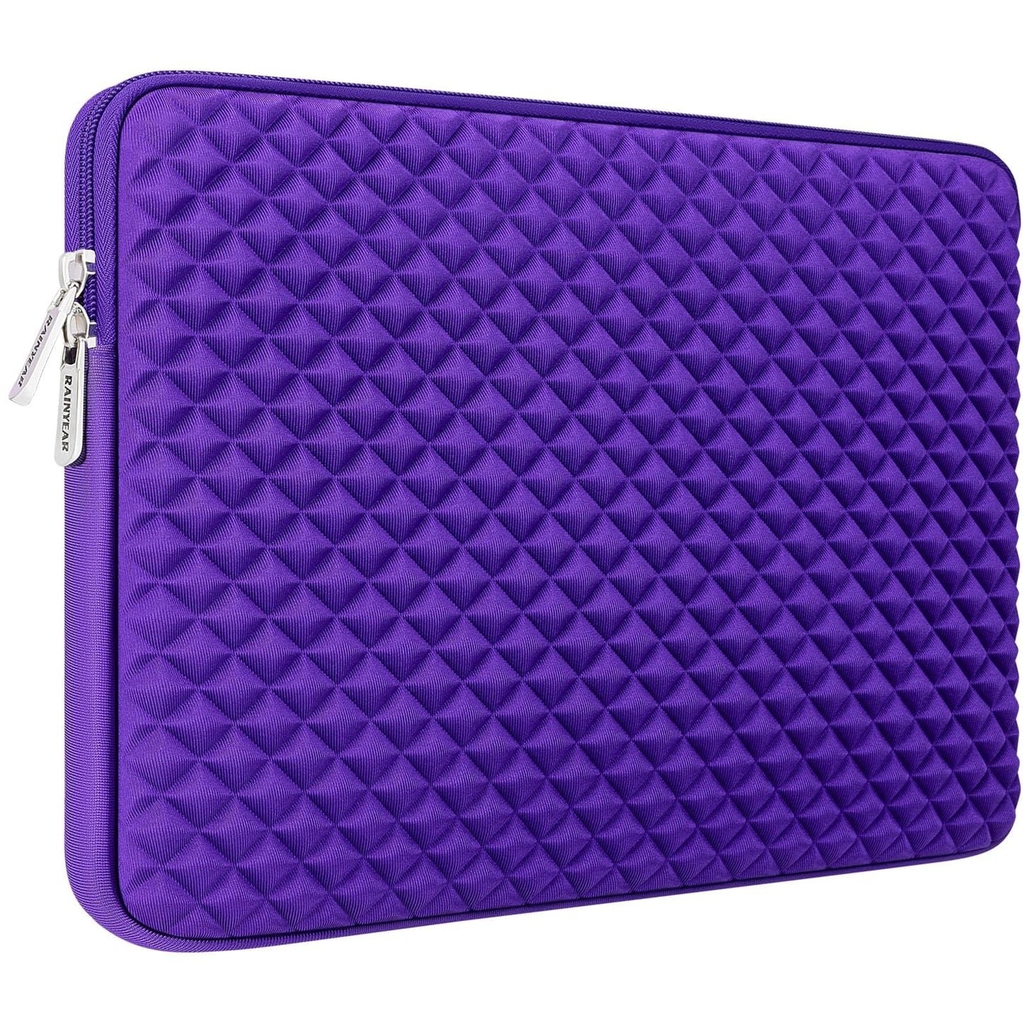 RAINYEAR 13 Inch Laptop Sleeve Diamond Foam Case Bag Compatible MacBook 14", 13.3" MacBook Air/Pro A3449 A3113 A3240 A2681 A2337 A2338 & for 13.3" PC Notebook Chromebook (Purple)