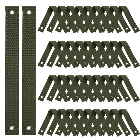 MUXHEL 40 Pcs 15.7" Tree Straps for Staking, Green Tree Support Straps, Durable PP Material Tree Straightening Ties for Plant Supports and Hurricane Protection