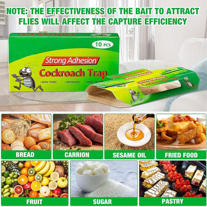 MYLEUS 50 Pack Cockroach Traps Indoor Sticky - Stay Away from Cockroaches, Easy to Use Bug Traps for Cockroach Control
