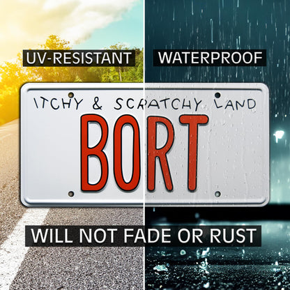The Simpsons | BORT | Metal Stamped License Plate