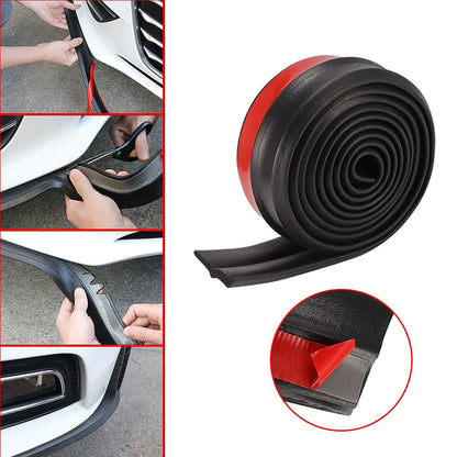 Car Front Rear Bumper Protector, 2.5m/8.2ft Universal Rubber Bumper Lip Splitter Body Skirt Spoiler