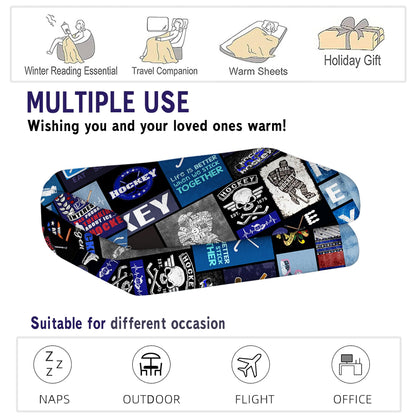 Hockey Blanket Hockey Gifts for Boys Kids Men Women Soft Cozy Fleece Throw Blanket for Couch Bed Sofa Xmas Decor Bedding 50'' x 60'' (Hockey Blanket 06)