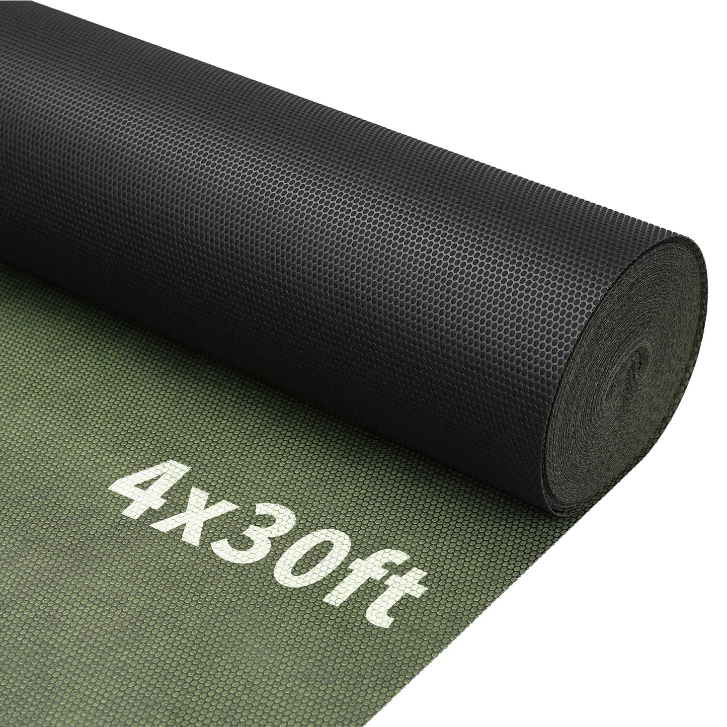 Weed Barrier Fabric, Breathable Eco-Friendly Polypropylene Weed Fabric Non-Woven Landscape, for Garden Weed Wrapping (Green black-3x30ft)