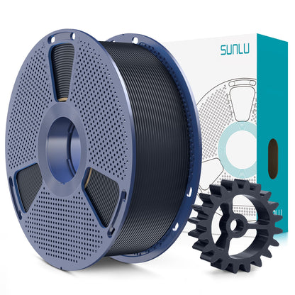 SUNLU PLA+2.0 3D Printer Filament, Tougher and Stronger PLA+ Filament 1.75 mm, Faster 3D Printing Fits Most FDM 3D Printers, 1KG Reusable Spool, Midnight Black