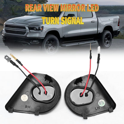 EATAKWARD 2Pcs LED Side Mirror Puddle Light Lamps Assembly Replacement for 2010-2019 Dodge Ram 1500 2500 3500 4500 5500 Pickup Trucks Towing Mirror Lights 6000K Driver and Passenger Side White
