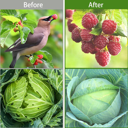 Garden Mesh Netting Pest Barrier - 8.2X39FT Ultra Fine Insect Bug Netting for Garden Plant Row Cover Bird Netting for Garden Protection Garden Net for Protecting Plants Vegetables Flowers Fruits