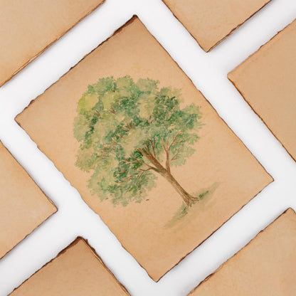 Wanderings Handmade Antique Deckle Edge Blank Cards - 4"x6" - 10.5x15cm Package of 50 - Mixed Media Cards for Announcements Invitations Crafts - Thick 150 GSM Recycled Paper