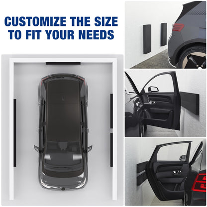 WORKPRO Garage Wall Protector, 4-Pack Car Door Protectors, 1.18" Thick NBR Foam with Mesh Fabric Adhesive, Garage Wall & Car Door Bumper Guards for Collision Protection