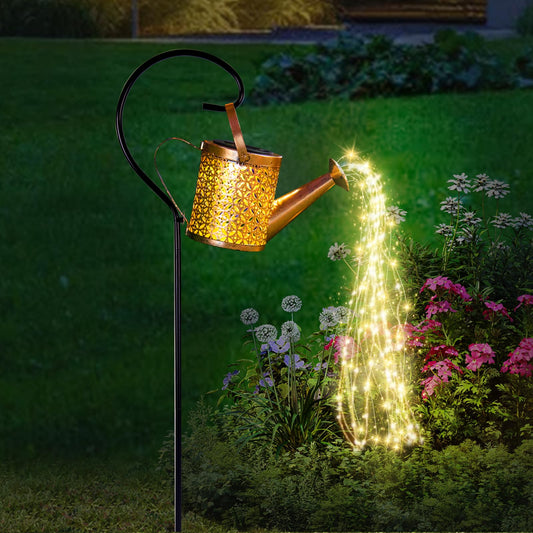 SRNPMIU Solar Watering Can Light - Solar Lights Yard Decorations Outdoor,Garden Decor Lights for Yard,IP65 Waterproof Hanging Lantern Lights,Outside Garden Flower Bed Decor Light for Moms Birthday
