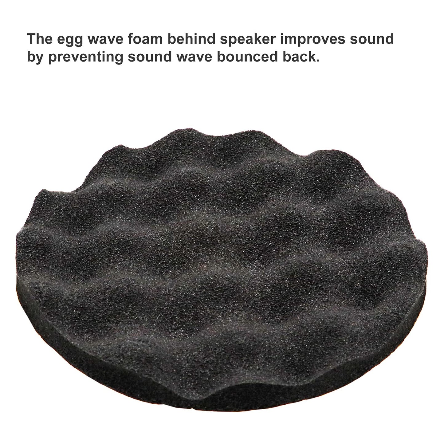 RECOIL SPB65 Foldable Silicone 6.5” Car Speaker Baffle Kits with Egg Crate Foam for Sound Quality Improvement and Speaker Protection Pair