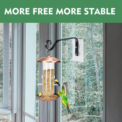 DECOHS 3 Pcs Window Bird Feeder Hanger Hooks - Strong Load-Bearing, Wind Chimes & Plants Mounted