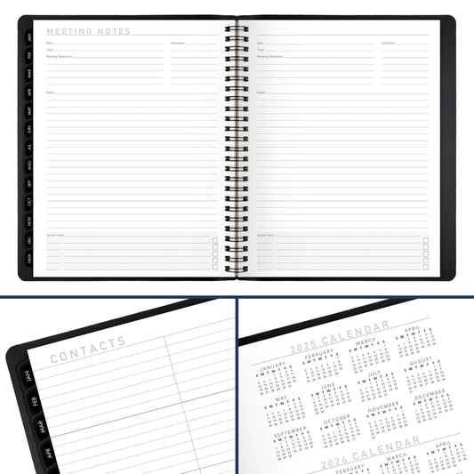 AT-A-GLANCE 2026 Planner, Weekly & Monthly, 7" x 8.75", Medium, Contemporary Lite, Black (70545X0526)