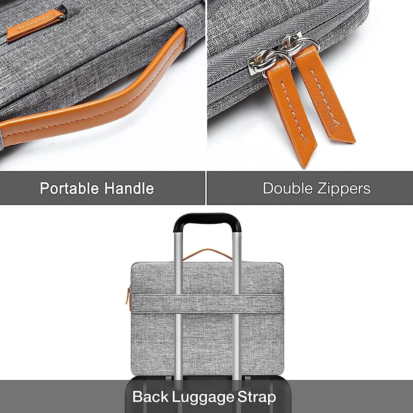 MOSISO 360 Protective Laptop Case 13 inch, 13 inch Laptop Sleeve Compatible with MacBook Air M5 M4 M3 M2 M1 2026-2018/Neo/Pro M2 M1, Side Open Carrying Case with 4 Zipper Pockets&Handle, Gray