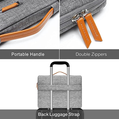 MOSISO 360 Protective Laptop Case 13 inch, 13 inch Laptop Sleeve Compatible with MacBook Air M5 M4 M3 M2 M1 2026-2018/Neo/Pro M2 M1, Side Open Carrying Case with 4 Zipper Pockets&Handle, Gray