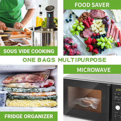 BoxLegend Vacuum Sealer Bags 11''x50' (2 Pack), Food Saver Bags Rolls, Sac Sous Vide Alimentaire, Commercial Grade Vacuum Seal Bag for Meal Prep, BPA Free, Heavy Duty (100 Feet)