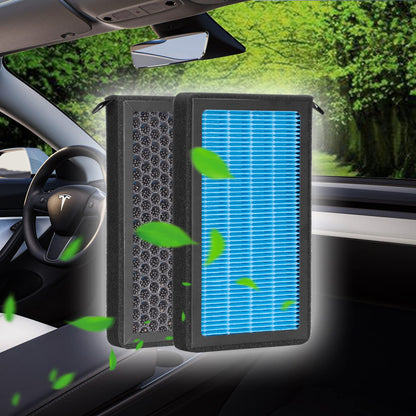 Spurtar HEPA Air Filter for Tesla Model 3 Model Y 2016-2025, 2 Pack Cabin Air Filter Replacement with Activated Carbon for Tesla