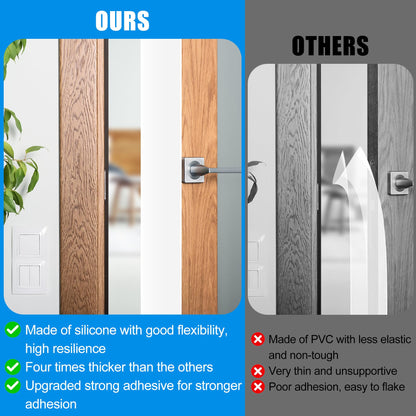 Draft Seal Tape for Doors and Windows 1 in x 20 Ft Silicone Weather Stripping Extra Thick 2mm Door Seal Strip with Strong Adhesive Draft Insulation Stopper Side Seal - White