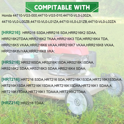 HRR216 Lawn Mower Wheels 2 Front Wheels 44710-VL0-L02ZB Compatible with Honda HRR216 HRT216 HRS216 Lawn Mower