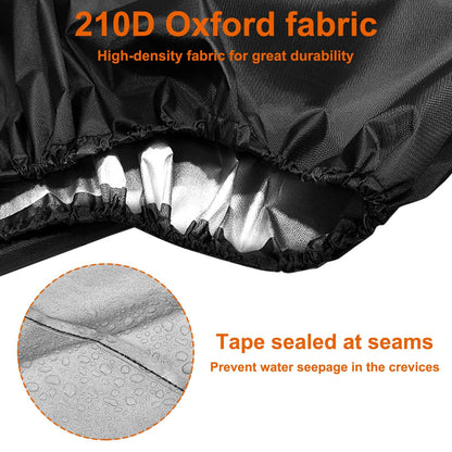 Uranshin 2 Pack Patio Chair Cover, Waterproof, Black, Oxford Cloth, 25.2"L x 25.2"W x 47.24"H