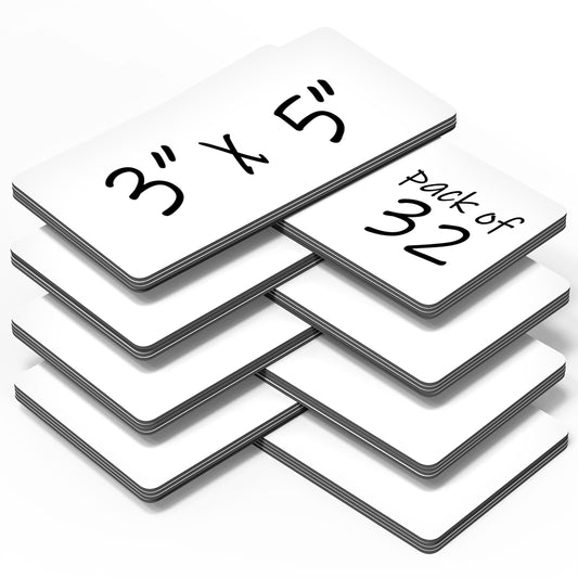 32 Pack Dry Erase Magnetic Labels 3x5 in - Magnetic Name Tags for Classroom Lockers School Bus - Classroom Magnets for Names - Magnet Labels for Whiteboard - Magnet Names Plates for Classrooms Blanked