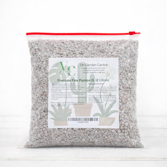Premium Fine Pumice for Plants – Ideal for Succulent, Bonsai, Cactus, Orchid & Indoor Plant Soil – Natural Aeration & Drainage, Reusable Pumice Stone Mix (2L)