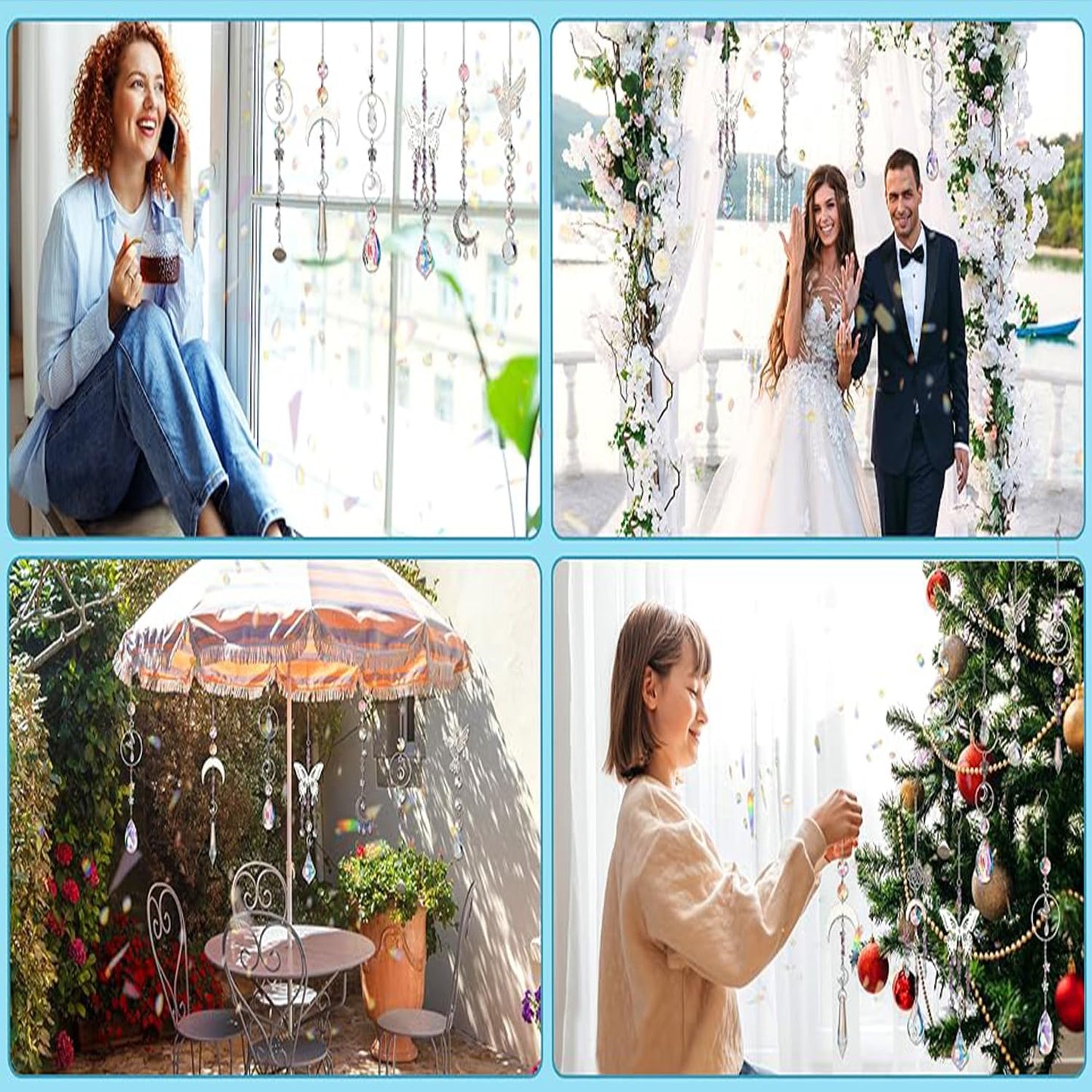 400pcs Sun Catchers Making Supplies Kit,DIY Suncatchers,Crafts and Art for Adults Hanging Prism Sun Catcher with Crystals Rainbow Maker for Indoor Window Home Wedding Garden Christmas Decor