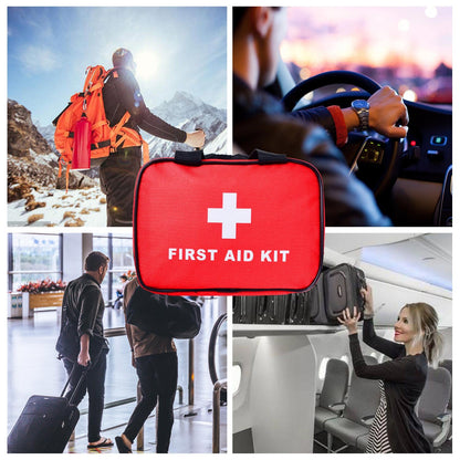 SlimK Small First Aid Kit for Car Travel & Outdoor Emergency Like Minor Cuts, Scratch, Burns & Sprain - 112 Pieces of Premium Sterile Emergency Kit First Aid Supplies - Compact & Lightweight Bag