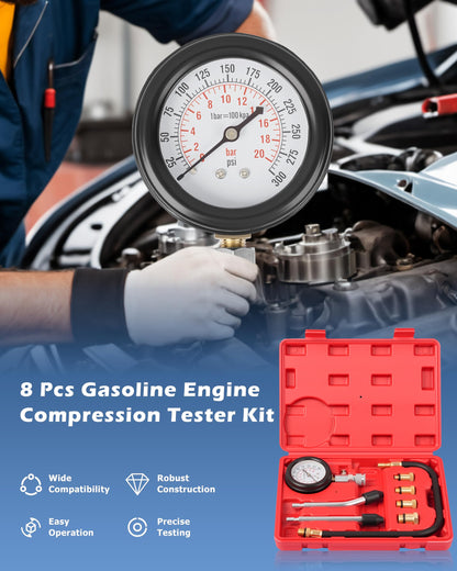 DAYUAN Professional Petrol Engine Compression Tester Kit Set for Automotives and Motorcycles