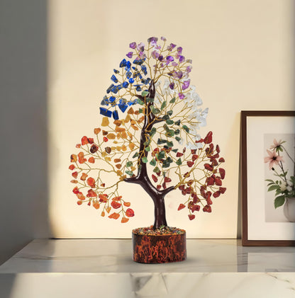 Chakra Tree, Crystals, Home Decor, House Warming Gifts New Home, Bonsai Tree, Office Decor, Gift for Women, Crystals and Healing Stones, Birthday Gifts for Women