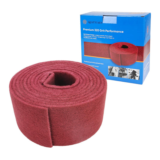QZATTCAEN Maroon General Purpose Scuff Pads, Scuffing, Scouring Pad, Sanding, Paint Primer Prep Scratch - Surface Preparation Pad Car Auto Body Woodworking 7447-Premium, 5 Inches*15 Feet