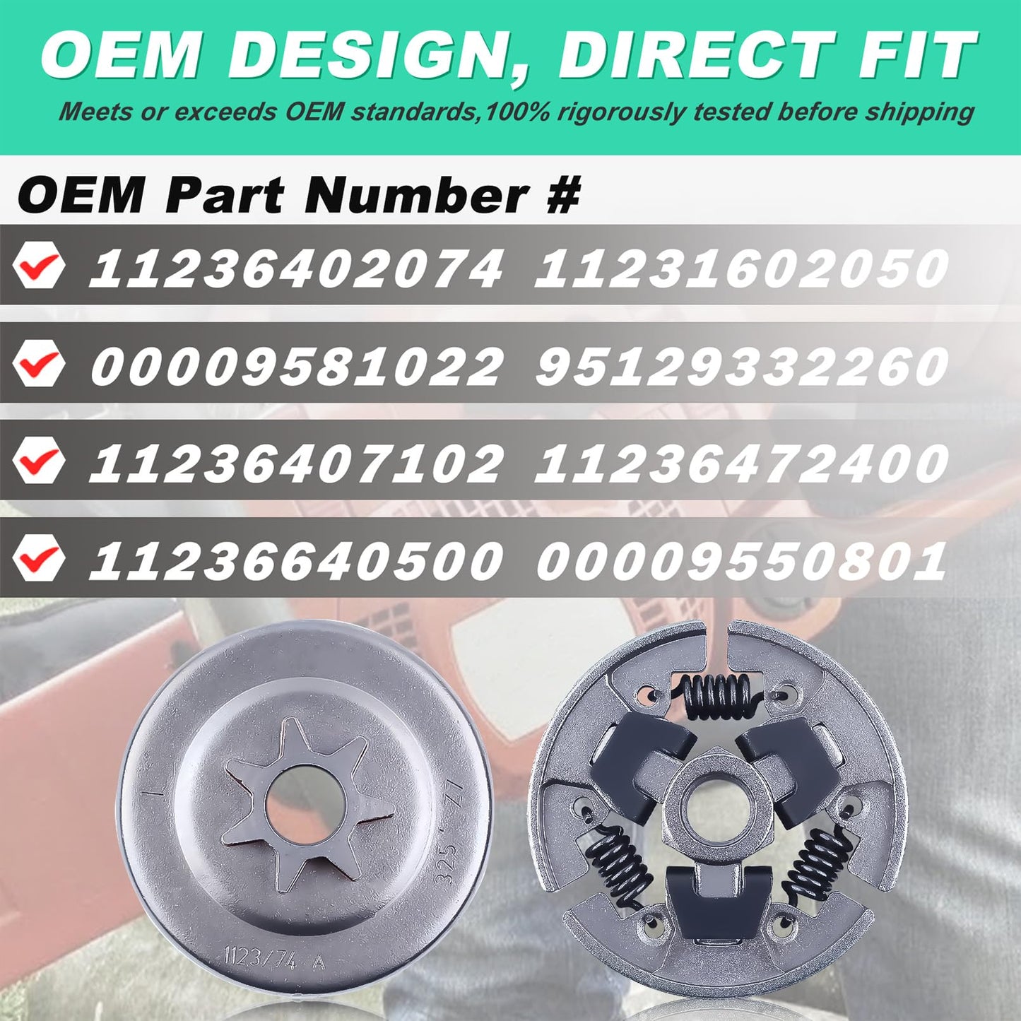Adefol .325"-7T Clutch Drum Worm Gear Felling Dog Screw for Stihl 021 023 025 MS230 MS250 MS 230 250 Chainsaw Replacement Parts 1123 640 2074