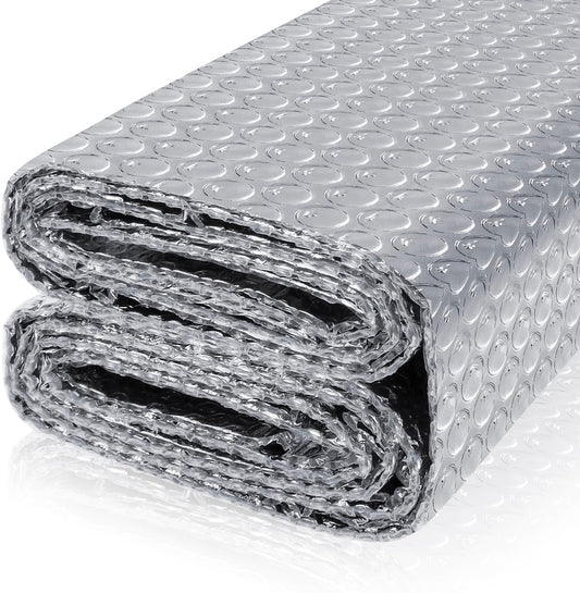 Reflective Window Insulation for Summer & Winter Thermal Bubble Foil Insulation Cover Radiant Barrier Sheet for RV, Wrap, Attic, Roof, Car, Garage (Silver, 47"x10Ft(120x305cm))