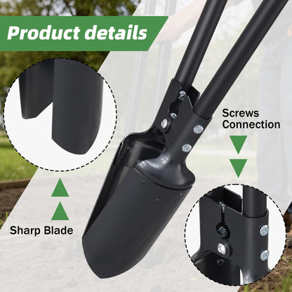 Post Hole Digger,54 Inch Heavy Duty Metal Hole Digger Tool for Digging,Grey Manual Tool for Transplant, Camping,Gardening.