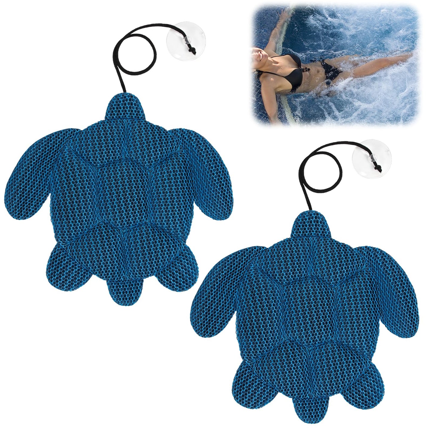 Hot Tub Scum Absorber for Hot Tub Spa, 2 Pcs Reusable Turtle Hot Tub Sponge Hot Tub Accessories, Zorbie Hot Tub Sponge Scum Collector Bug to Keep Water Clear