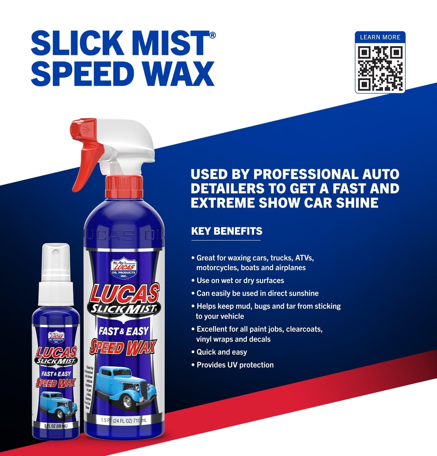 Lucas Oil LUC10160 Blue 24 Ounce Slick Mist Speed Wax