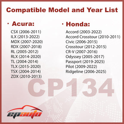 EPAuto CP134 (CF10134) Premium Cabin Air Filter includes Activated Carbon - 2 Pack