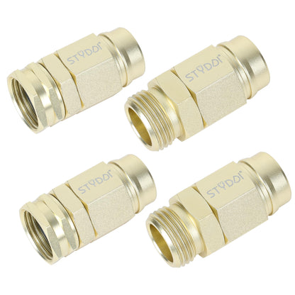 STYDDI Metal Heavy-Duty 5/8-Inch Garden Hose Connector Repair Fittings, Aluminum-Alloy Female and Male Hose Menders, 5/8" Water Hose Ends Coupler Replacement, 2 Set