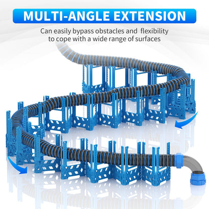 BEBOBLY RV Sewer Hose Support 10FT with Secure Rubber Band & Carry Strap, RV Sewer Hose Holder Adjust Height for Travel Trailers, RV, Campers | Avoiding Obstacles & Deep Cradles, Quick Setup/Collapse