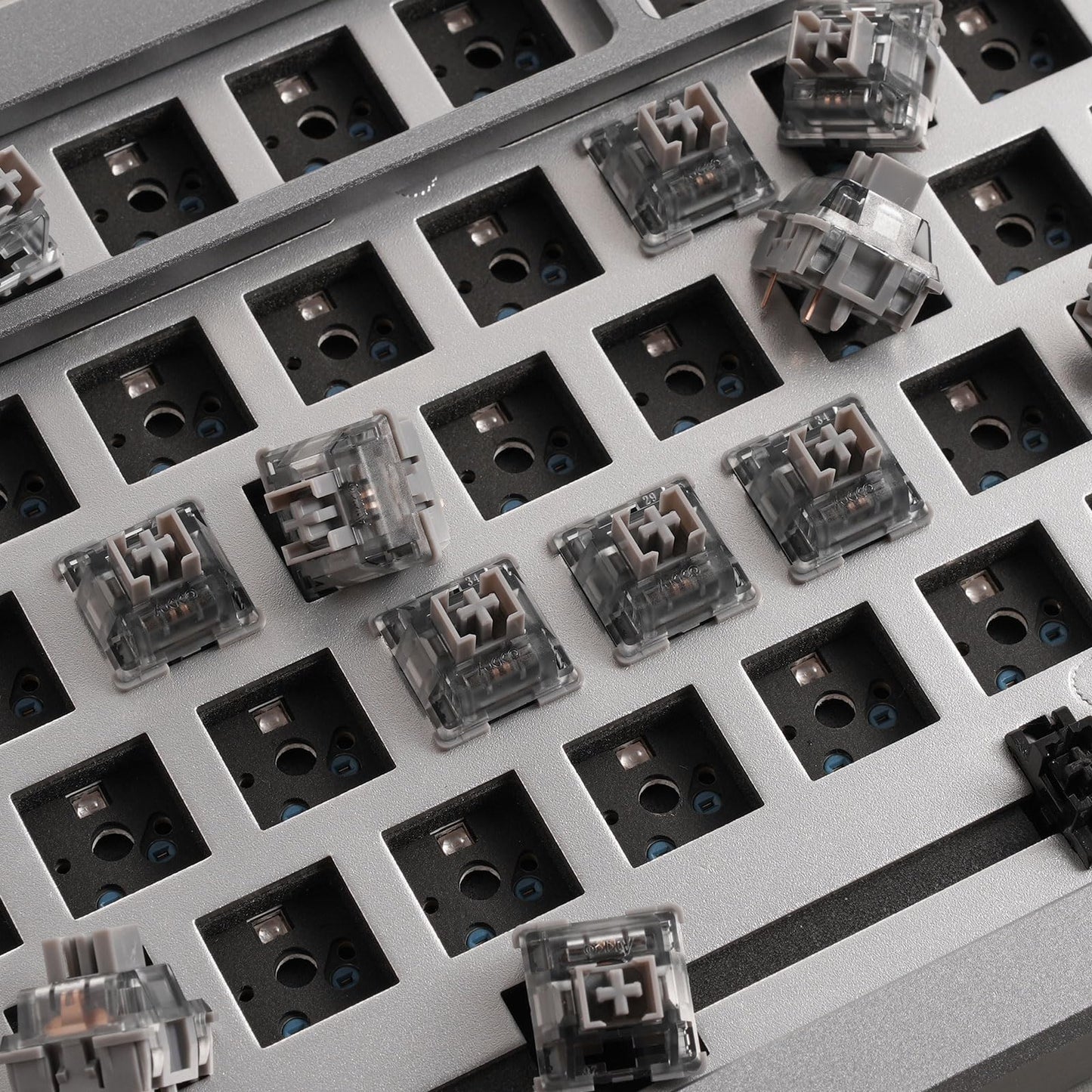 Akko V3 Silver Pro Keyboard Switch with Dustproof Stem for Mechanical Gaming Keyboard, 5-Pin Linear Switches (45pcs)