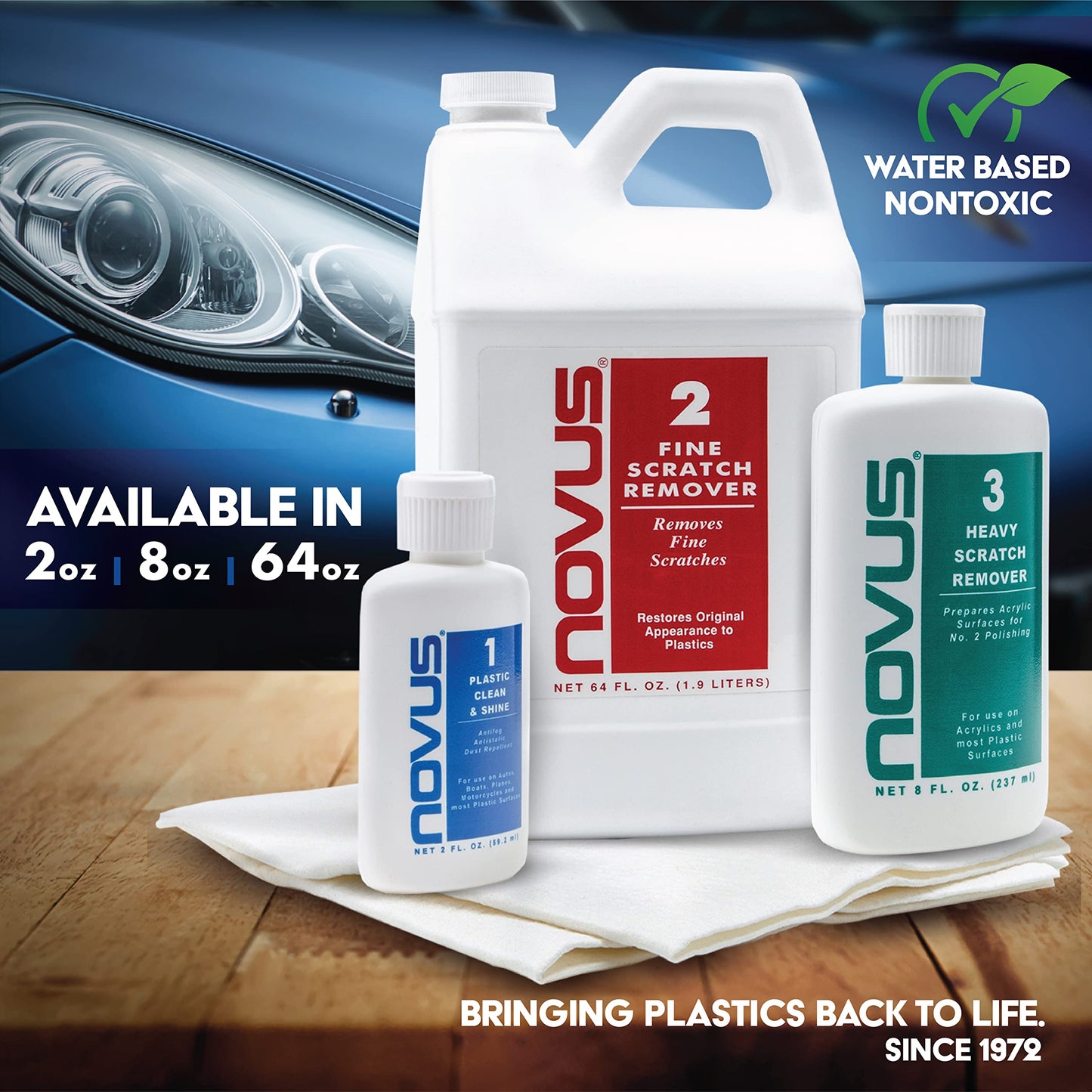 NOVUS 7056 Plastic Polish Kit - 8 oz.