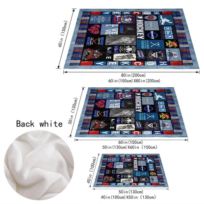 Hockey Blanket Hockey Gifts for Boys Kids Men Women Soft Cozy Fleece Throw Blanket for Couch Bed Sofa Xmas Decor Bedding 50'' x 60'' (Hockey Blanket 06)