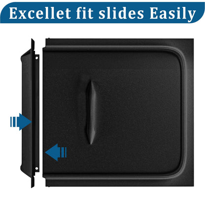 RV Screen Door Slider, 12" White Panel Fits RV, Trailer, Camper, Motor Home, Cargo Trailer (Black)