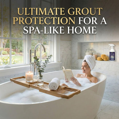 Meuvcol Grout Sealer,17.6 OZ Waterproof Grout Sealer for Shower, Floor Tiles, Kitchen - 100% Safe Tile Sealant Spray - Long Lasting Clear Sealant for Stone, Bathroom, Marble - Indoor & Outdoor