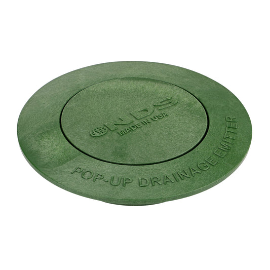 NDS Pop-Up Drainage Emitter, for 3 in. & 4 in. Drain Fittings, Green Plastic