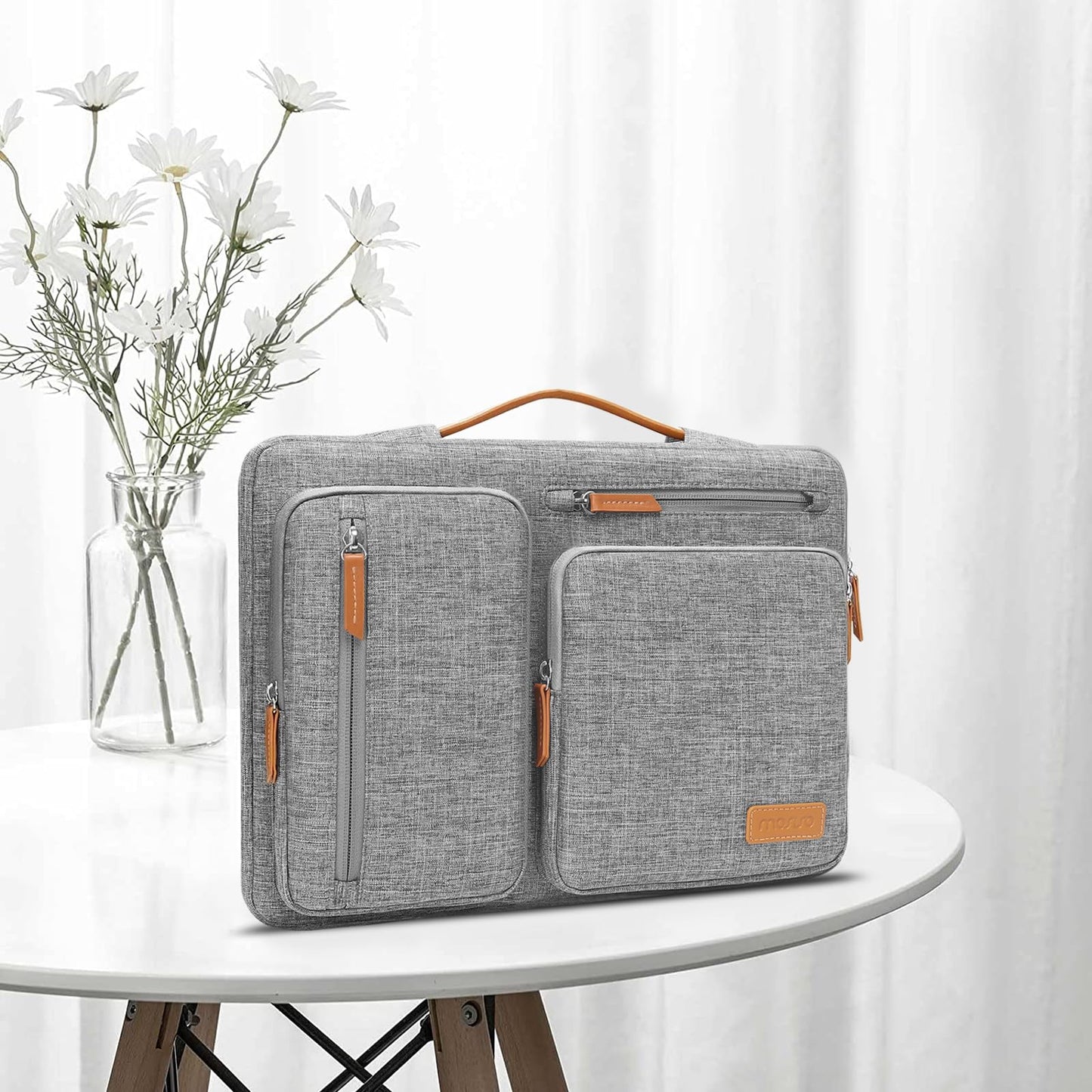 MOSISO 360 Protective Laptop Case 13 inch, 13 inch Laptop Sleeve Compatible with MacBook Air M5 M4 M3 M2 M1 2026-2018/Neo/Pro M2 M1, Side Open Carrying Case with 4 Zipper Pockets&Handle, Gray